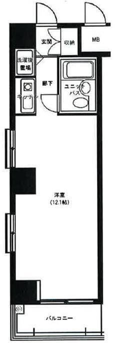 藤和ハイタウン新宿(ワンルーム/7階)の間取り写真