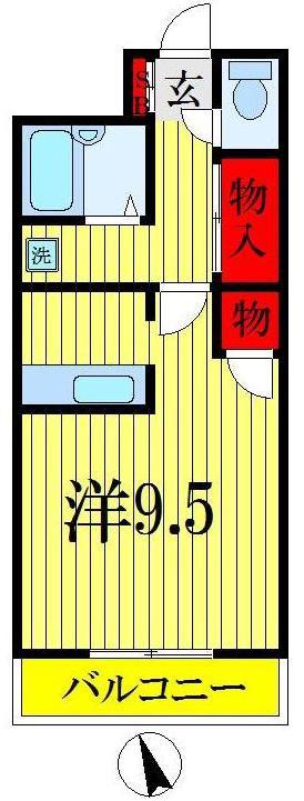 キャンディパーク(ワンルーム/3階)の間取り写真