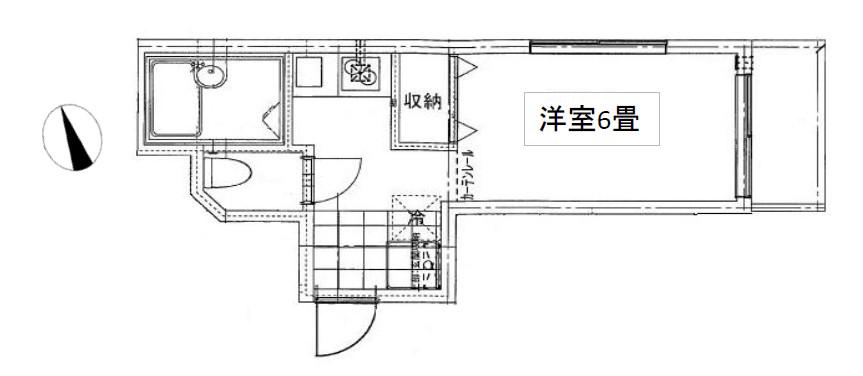ランドヒル恵比寿(1K/2階)の間取り写真
