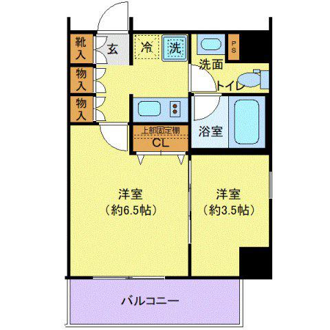 ディアレイシャス南砂町(2K/3階)の間取り写真
