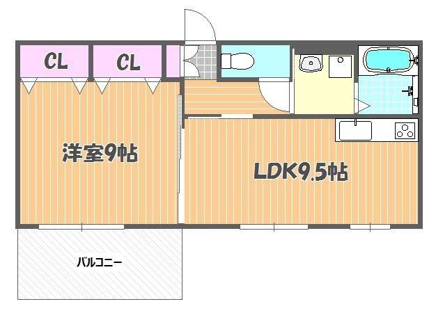 ステイルヒル(1LDK/2階)の間取り写真