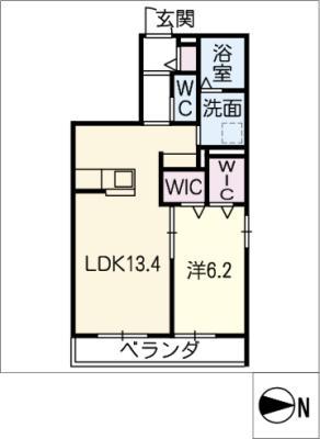 CALME FAMILLE MIZUHO(1LDK/2階)の間取り写真