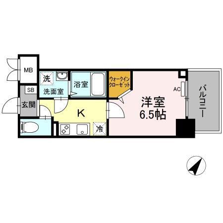 QUARANTE-DEUX KITASENDAI(1K/4階)の間取り写真