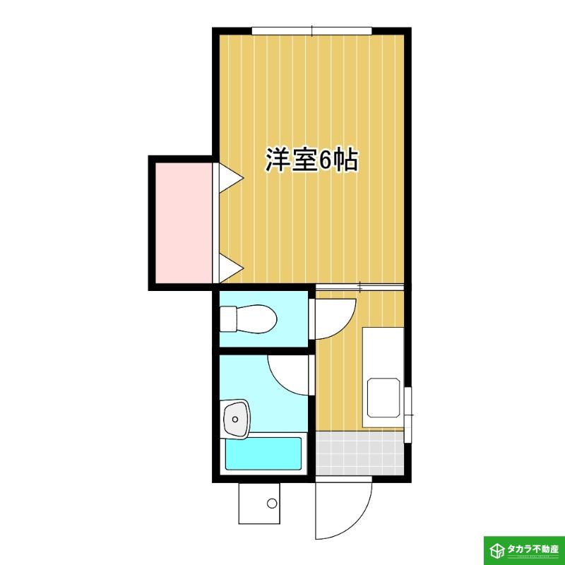 東洋コーポ(1K/2階)の間取り写真