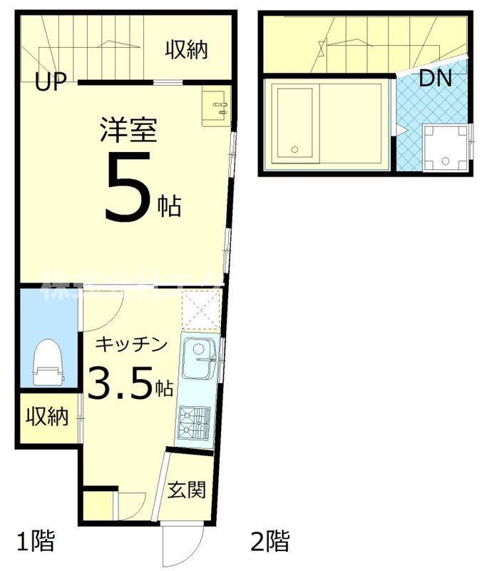 CASAASTERAFUKUSHIMAVI(1K/1階)の間取り写真