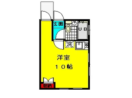 エントピア下馬(ワンルーム/2階)の間取り写真