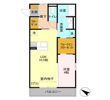 グラン コンフォート(1LDK/3階)の間取り写真