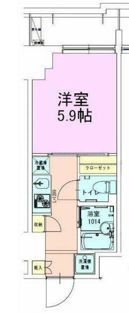 門前仲町レジデンス壱番館(1K/5階)の間取り写真