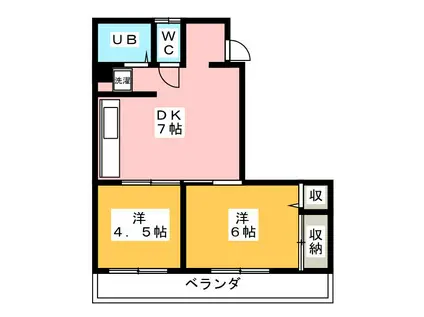 大村マンション(2DK/2階)の間取り写真