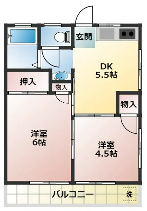 小勝コーポ 2階階 間取り