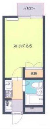 プリティア(1K/1階)の間取り写真