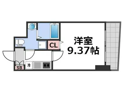 SERENITE日本橋SUD(1K/7階)の間取り写真