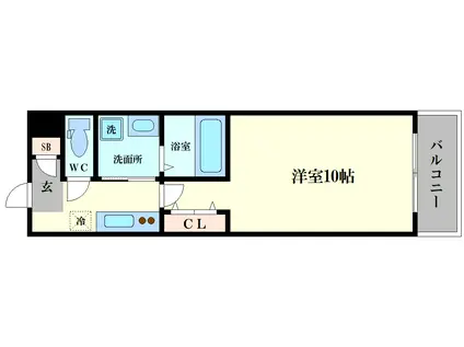 シナジーコート大正泉尾(1K/3階)の間取り写真