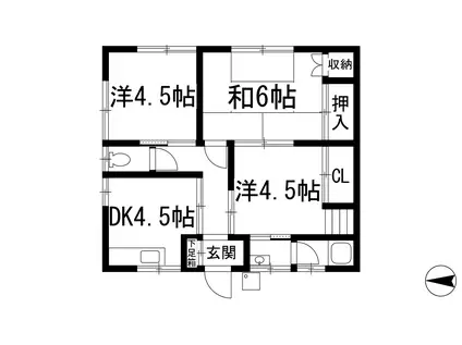 中村文化(3DK/2階)の間取り写真