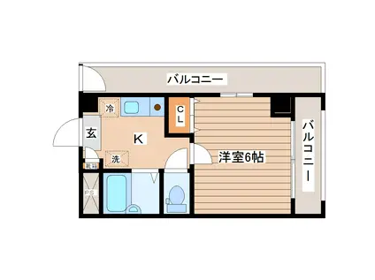 MIKビル春日町(1K/3階)の間取り写真