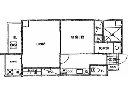 メゾン ド ソレイユ(1LDK/6階)の間取り写真