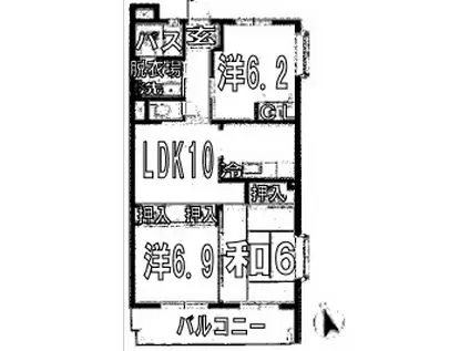 パストラル ソシア(3LDK/1階)の間取り写真