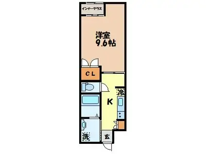 時津町浜田郷アパート(1K/1階)の間取り写真