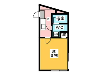 サンフラット正栄(1K/2階)の間取り写真
