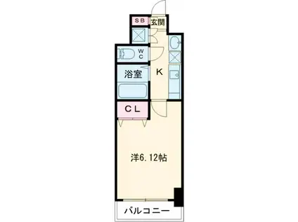 CHEZ・MOI・HIROSE(1K/8階)の間取り写真