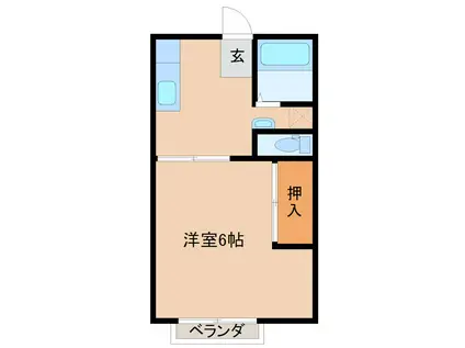 サンシティハイツ(1K/1階)の間取り写真