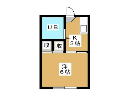 メゾンアルファ(1K/2階)の間取り写真