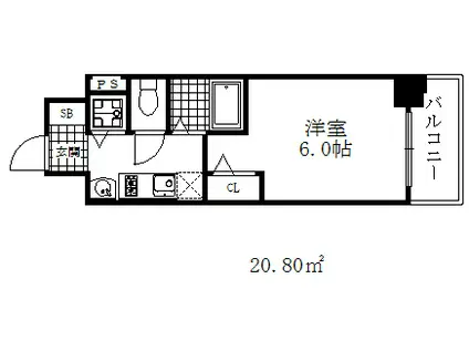 プレサンス神戸西スパークリング(1K/10階)の間取り写真