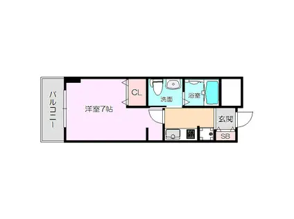 エステムコート新大阪10ザゲート(1K/2階)の間取り写真