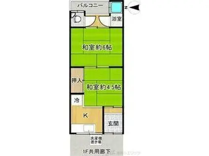 よすみコーポA棟(2K/1階)の間取り写真