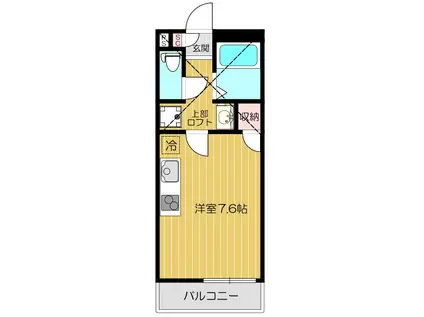プログレスMST(ワンルーム/2階)の間取り写真