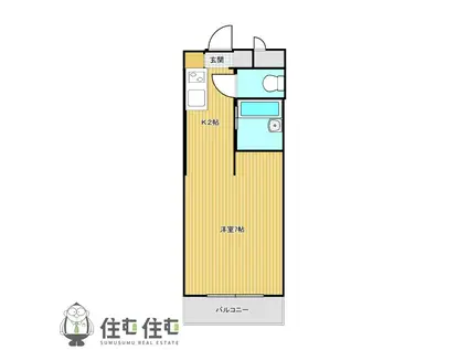 CITY HOUSE AI(ワンルーム/3階)の間取り写真