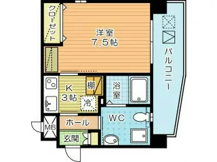   古船場タカヤコーポレーションビル(1K/5階)の間取り写真