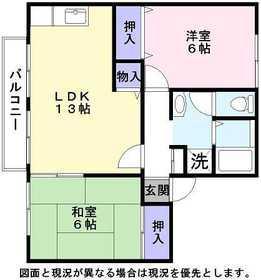 フェリーチェ(2LDK/2階)の間取り写真