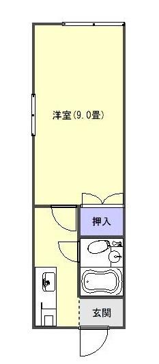 サンコーポ高州(1DK/2階)の間取り写真