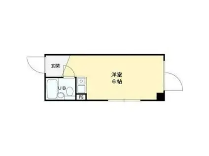 イーストコート(ワンルーム/3階)の間取り写真