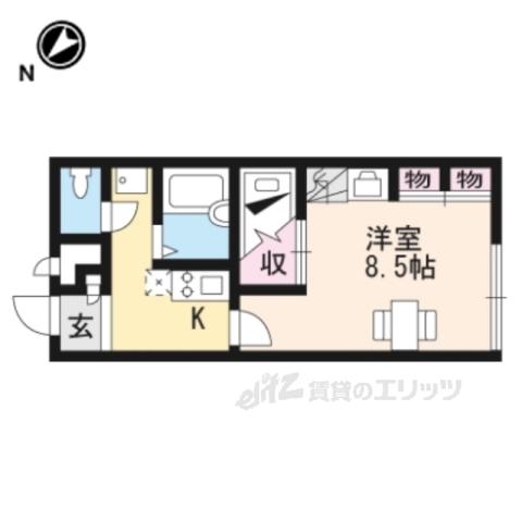 レオパレスファミリア(1K/2階)の間取り写真