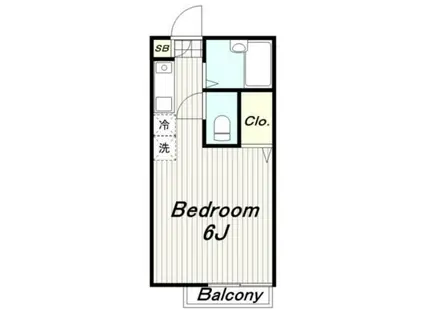 フォレストピアM&A(1K/2階)の間取り写真