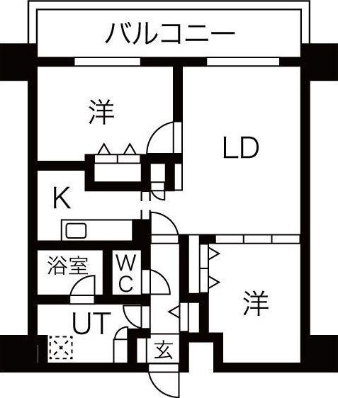 アーバンポイント高崎(2LDK/2階)の間取り写真