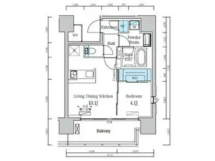 デュオフラッツ仙台木町通リネア(1LDK/11階)の間取り写真
