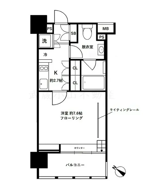 イクサージュ目黒 4階階 間取り