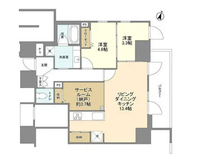 LA SANTE 麹町 ラサンテ麹町(3LDK/5階)の間取り写真