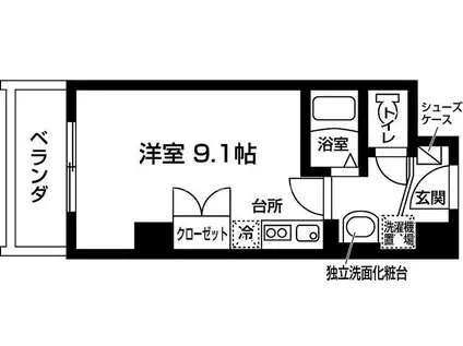 アヴァンセクール近畿大学前(ワンルーム/3階)の間取り写真