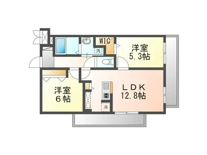 T&R APARTMENT(2LDK/1階)の間取り写真