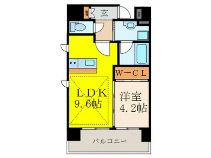 第26関根マンション(1LDK/11階)の間取り写真