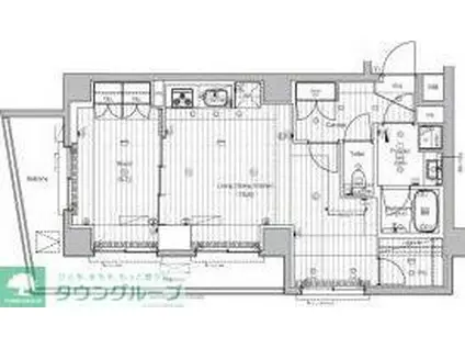 PREMIUM CUBE 王子神谷(1LDK/4階)の間取り写真