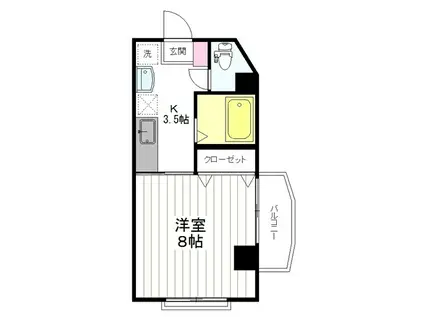 フォレスタ(1K/5階)の間取り写真