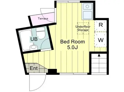 ラミルフルウ(ワンルーム/1階)の間取り写真