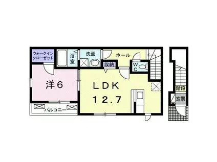 メゾンドグリシーヌIII(1LDK/2階)の間取り写真