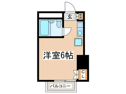 メゾンドリック(ワンルーム/2階)の間取り写真