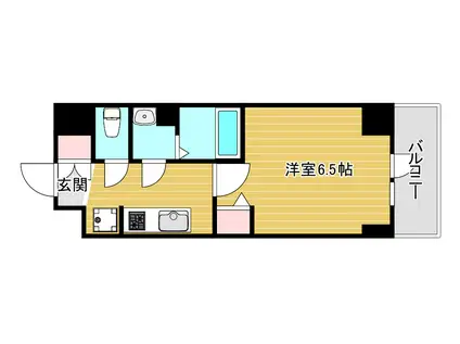 CITY LUX NAMBA サウス(1K/15階)の間取り写真